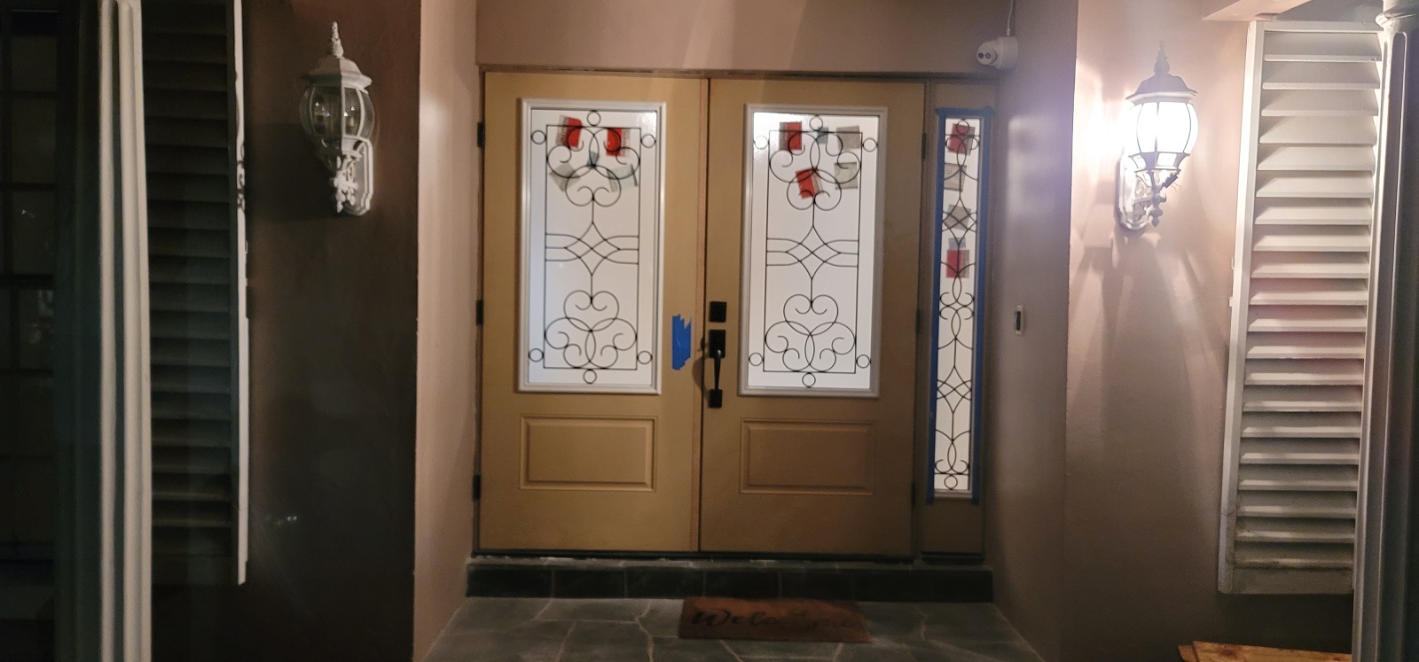 Decorative impact front door installation