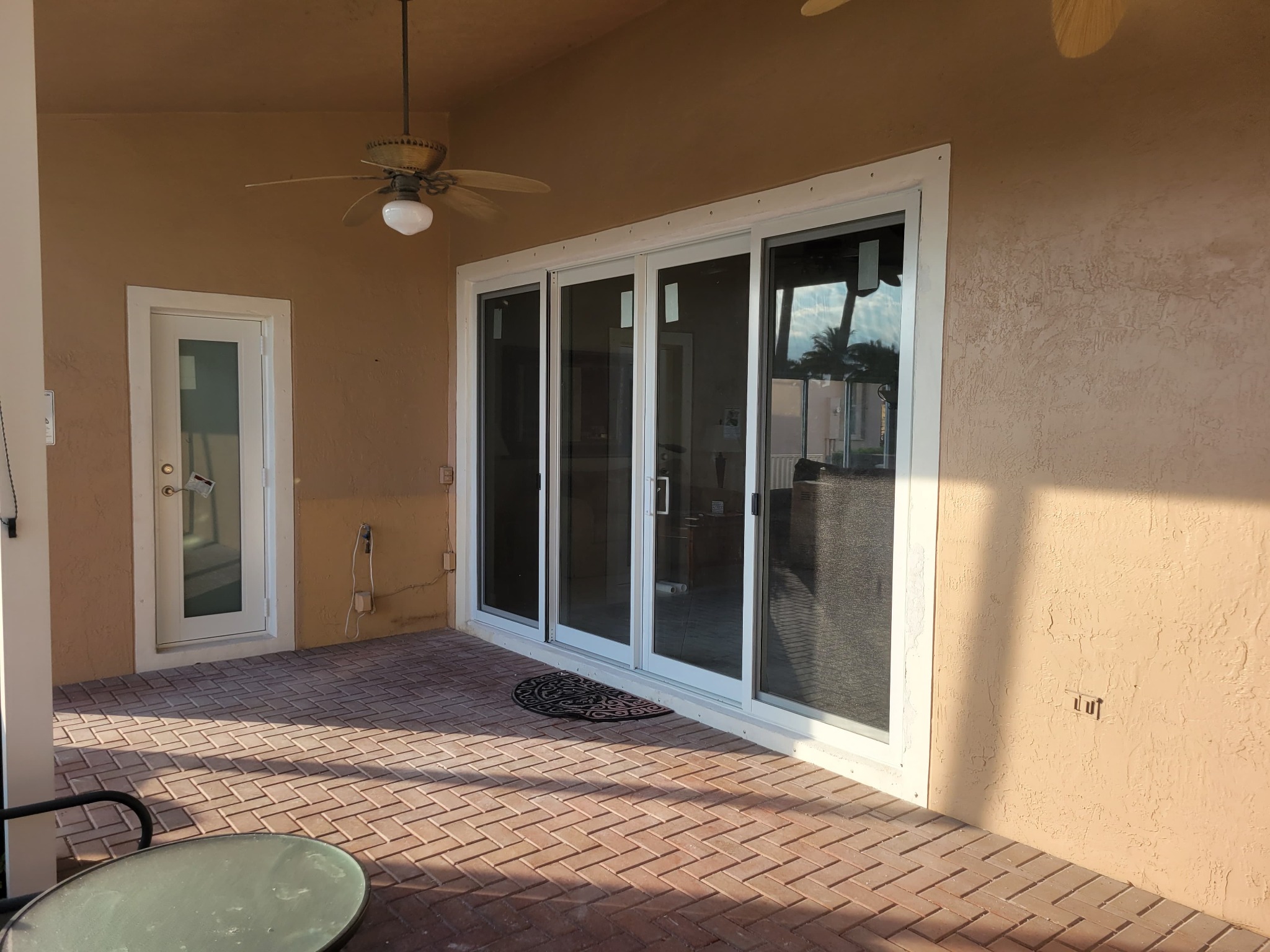 Sliding patio door installation
